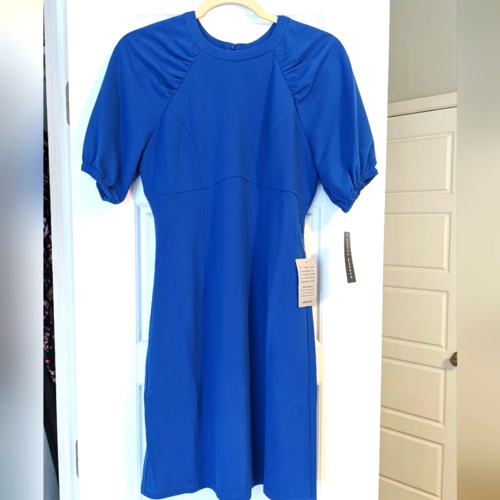 Donna Morgan Puff Sleeve Mini Dress